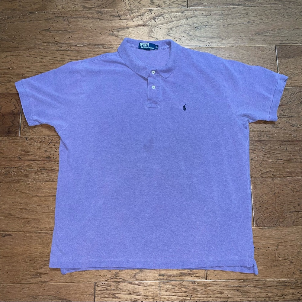 Polo Ralph Lauren Mens XL Purple Short Sleeve Polo Shirt 100% Cotton.